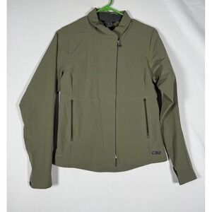 Outdoor Research Jacket Woman's Small Green Prologue Moto Full Zip Stretch V042